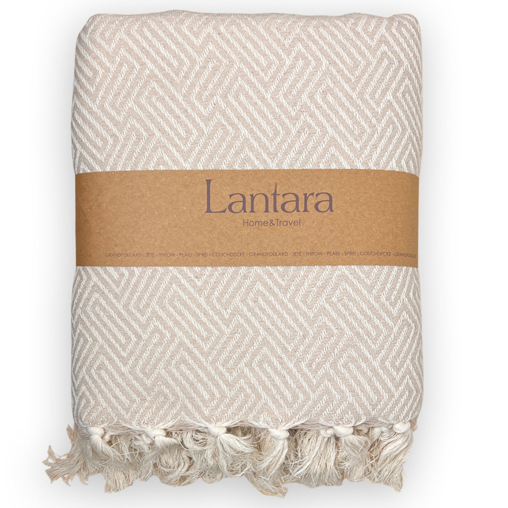 Plaiddecke Athen - Sandbeige