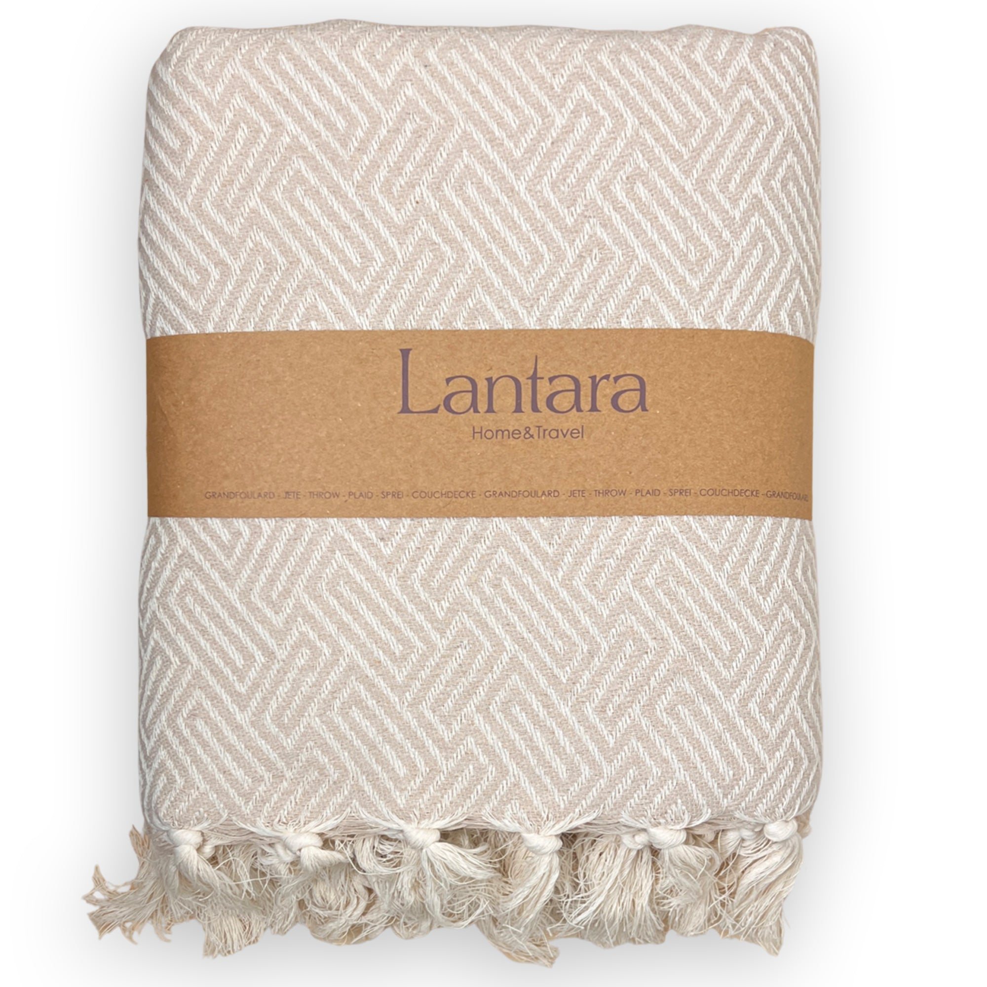 Plaiddecke Athen - Sandbeige