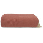 Plaid Grand Foulard Honeycomb-Terrakotta