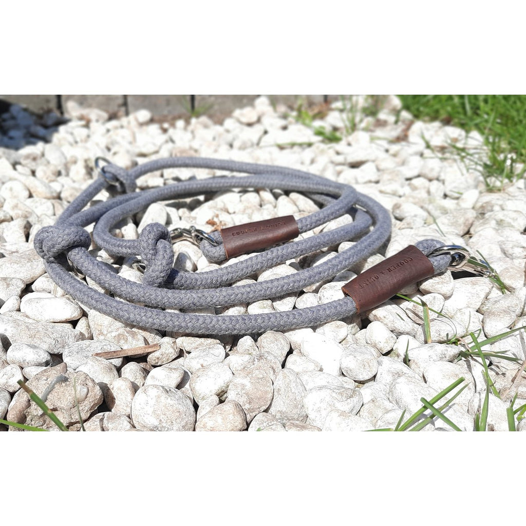 Cooper & Quint Just Cotton Adjustable Dog Leash – Grey