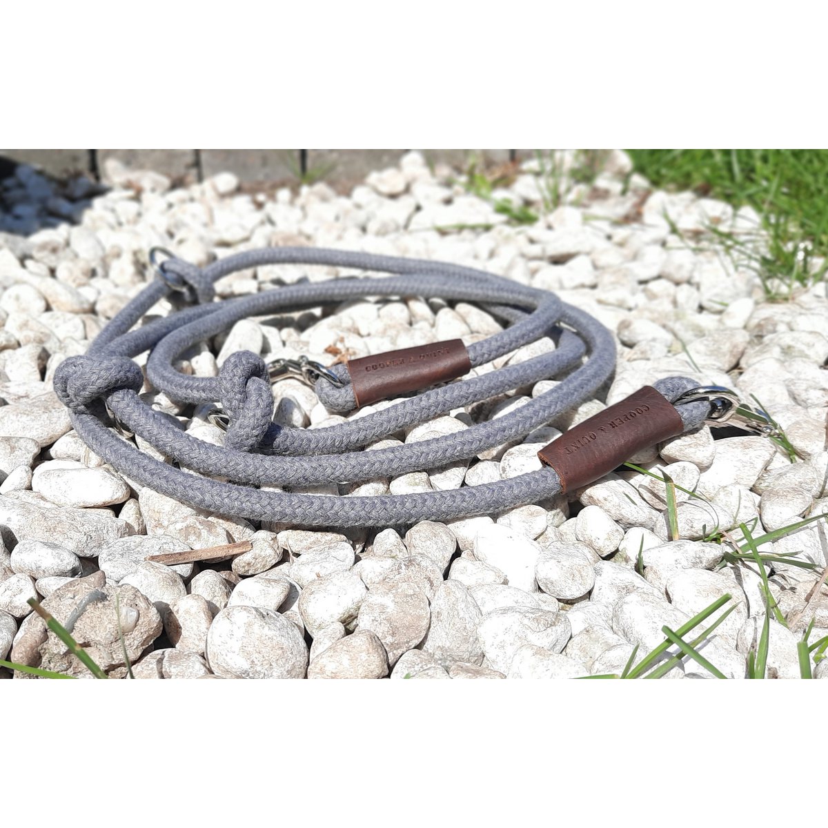 Cooper & Quint Just Cotton Verstellbare Hundeleine – Grau