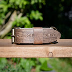 Cooper & Quint Fettlederhalsband für Hunde – Stone