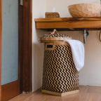 Soeji Nabire Wasmand met Deksel – Handgemaakt Bamboe