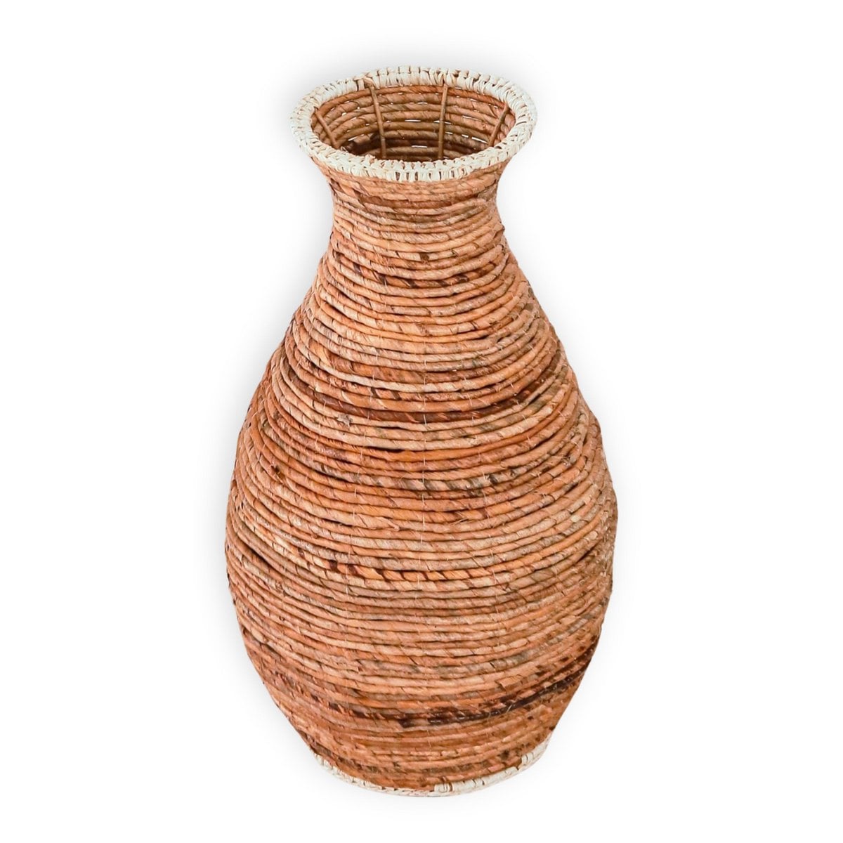 TUMBAK – Handgefertigte Vase aus Bananenfaser & Raffia