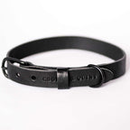 Cooper & Quint No Fuss Leather Dog Collar – Black
