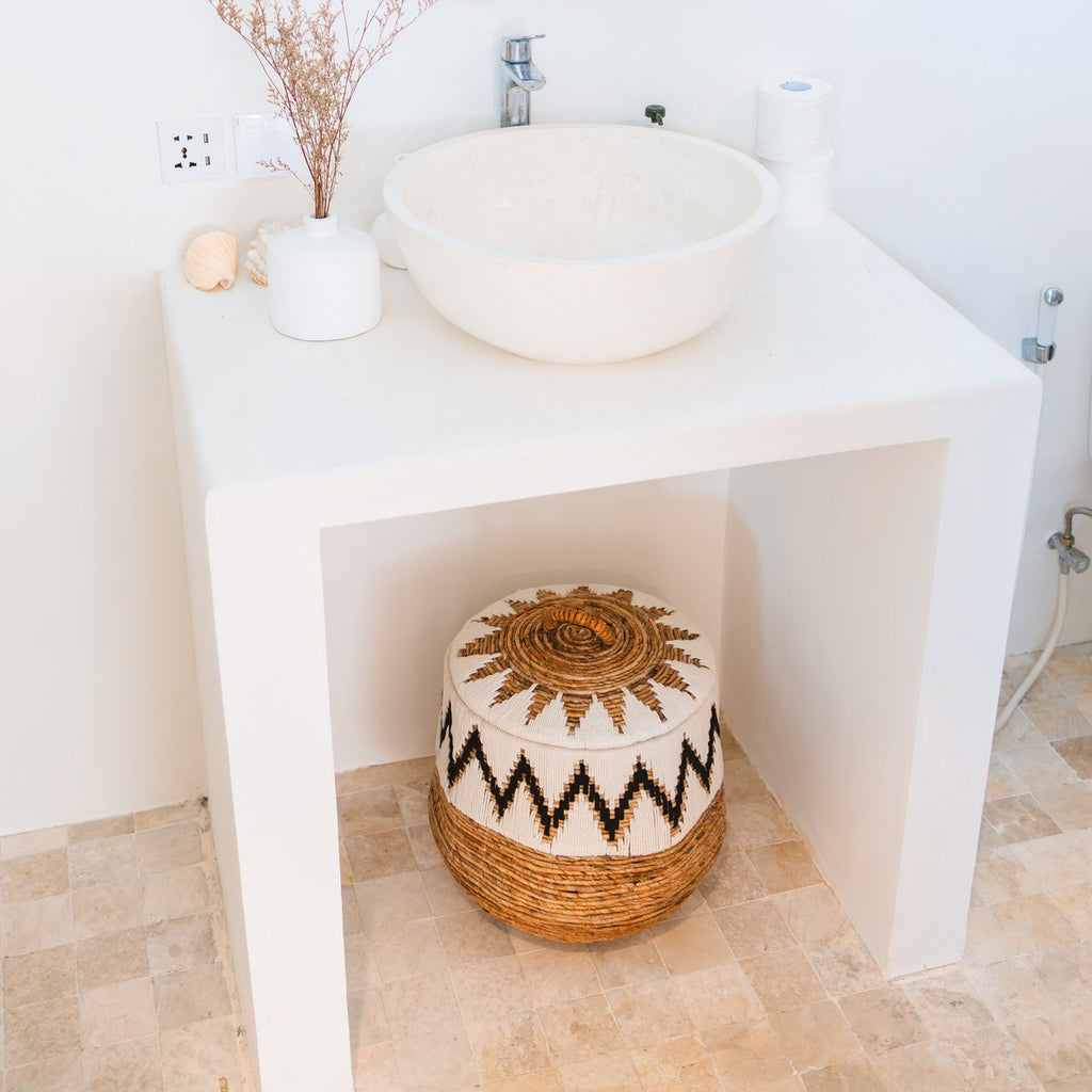 PALEM – Handmade laundry basket, storage basket with lid