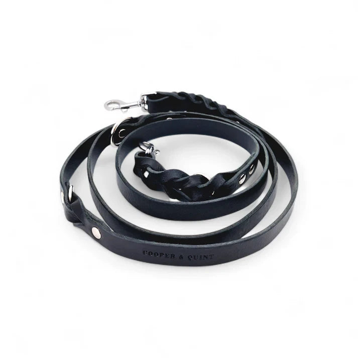 Cooper & Quint Twisted Switch Verstellbare Hundeleine – Schwarz