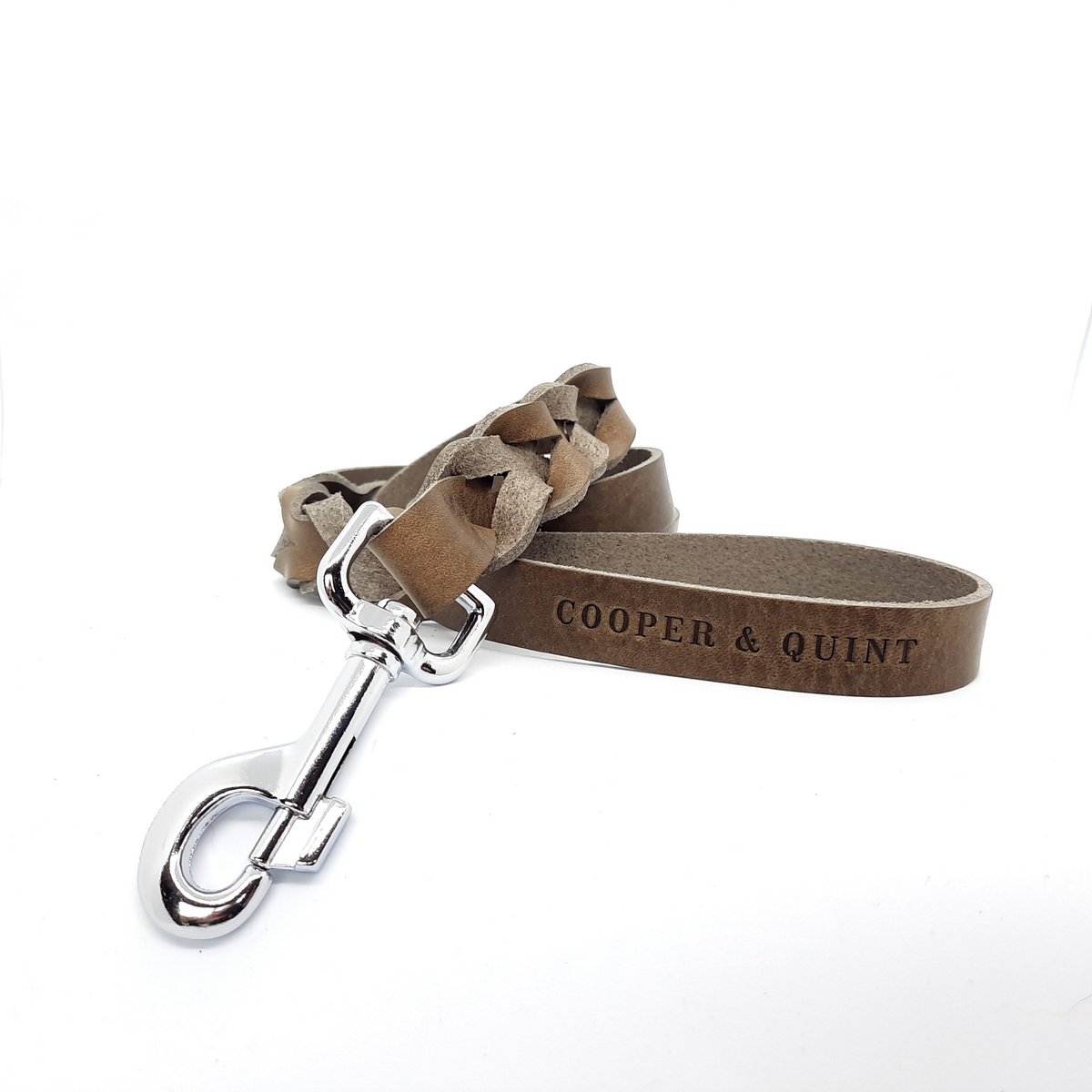 Cooper & Quint Twisted Braided Dog Leash Stone