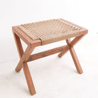 INDRA – Handgefertigter Hocker aus Trembesi-Holz & Recyclingpapier