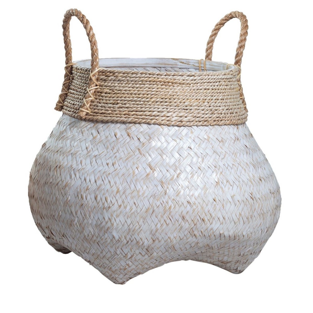 BENOA – Handmade white bamboo basket