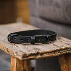 Cooper & Quint No Fuss Leather Dog Collar – Black