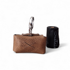 Cooper & Quint Hundekotbeutelhalter – gegerbtes Leder – Stone