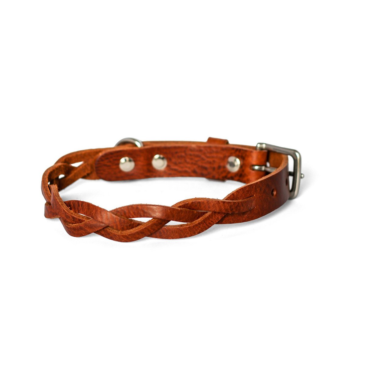 Cooper & Quint Geflochtenes Hundehalsband – Braun