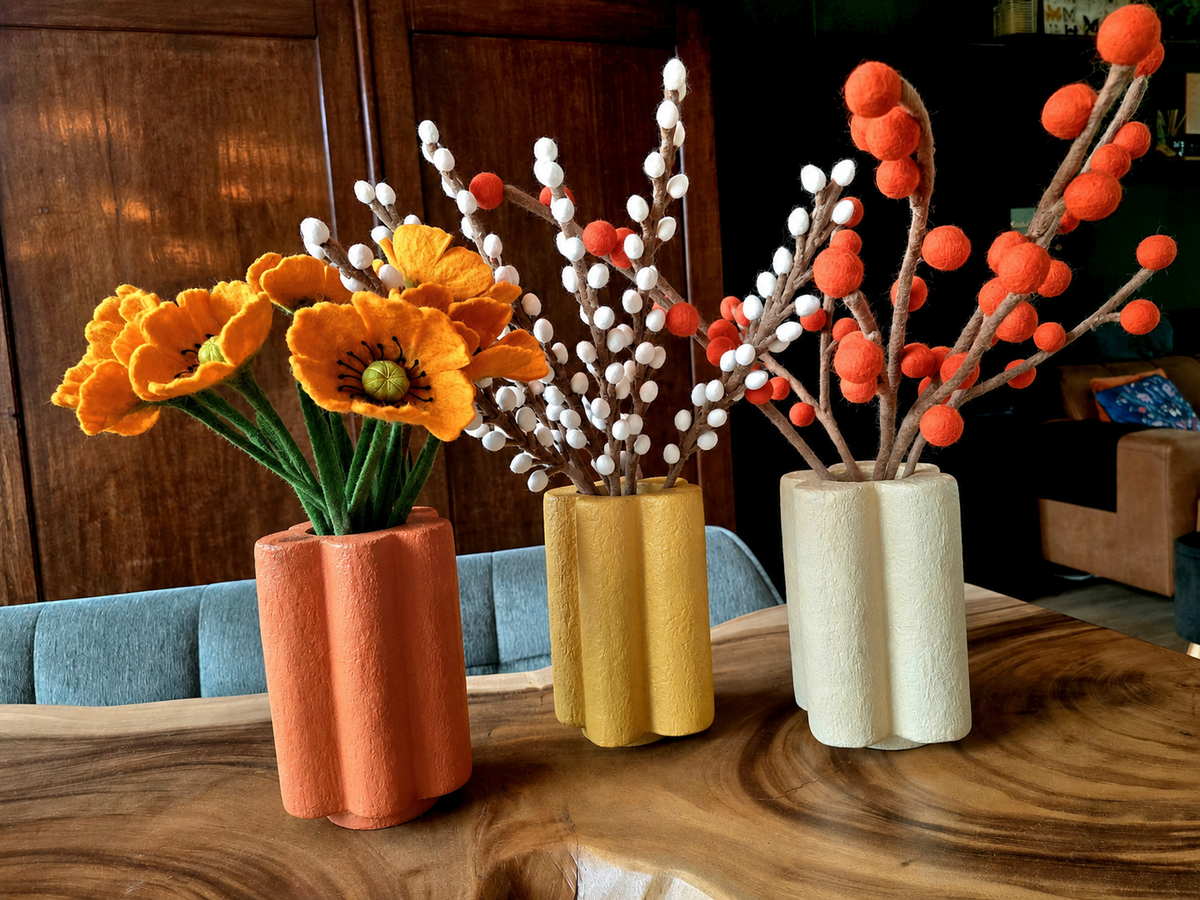 Mohnblume rot und orange