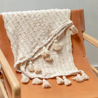TENUN – Handgewebter Baumwollplaid mit 3D-Struktur