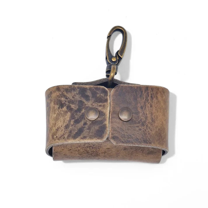 Cooper & Quint Hundekotbeutelhalter – gegerbtes Leder – Stone