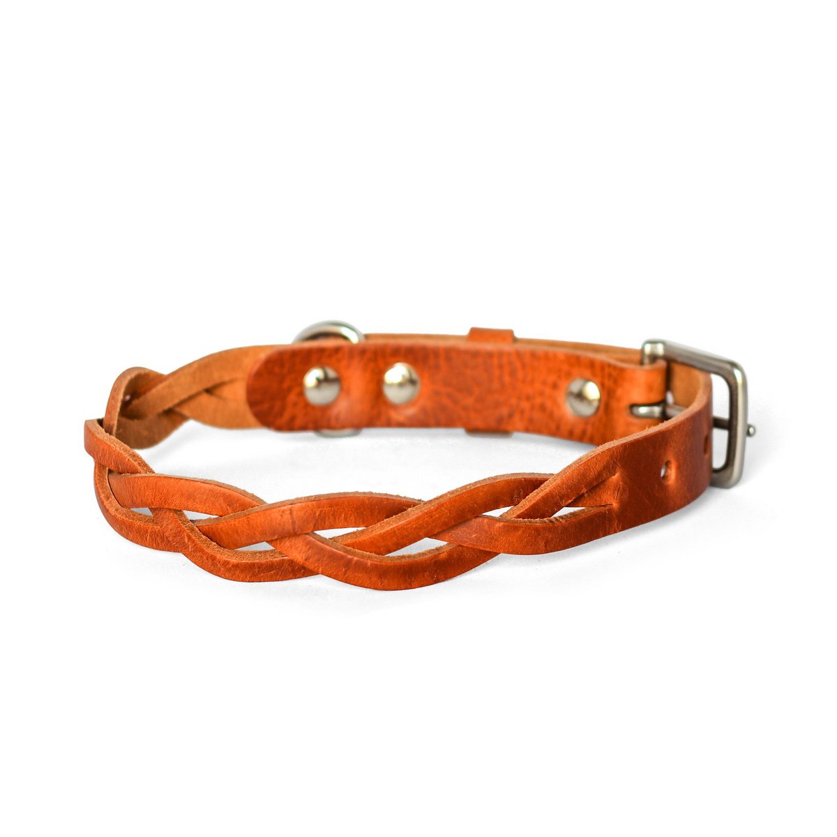 Cooper & Quint Gedrehte Geflochtene Hundehalskette – Camel