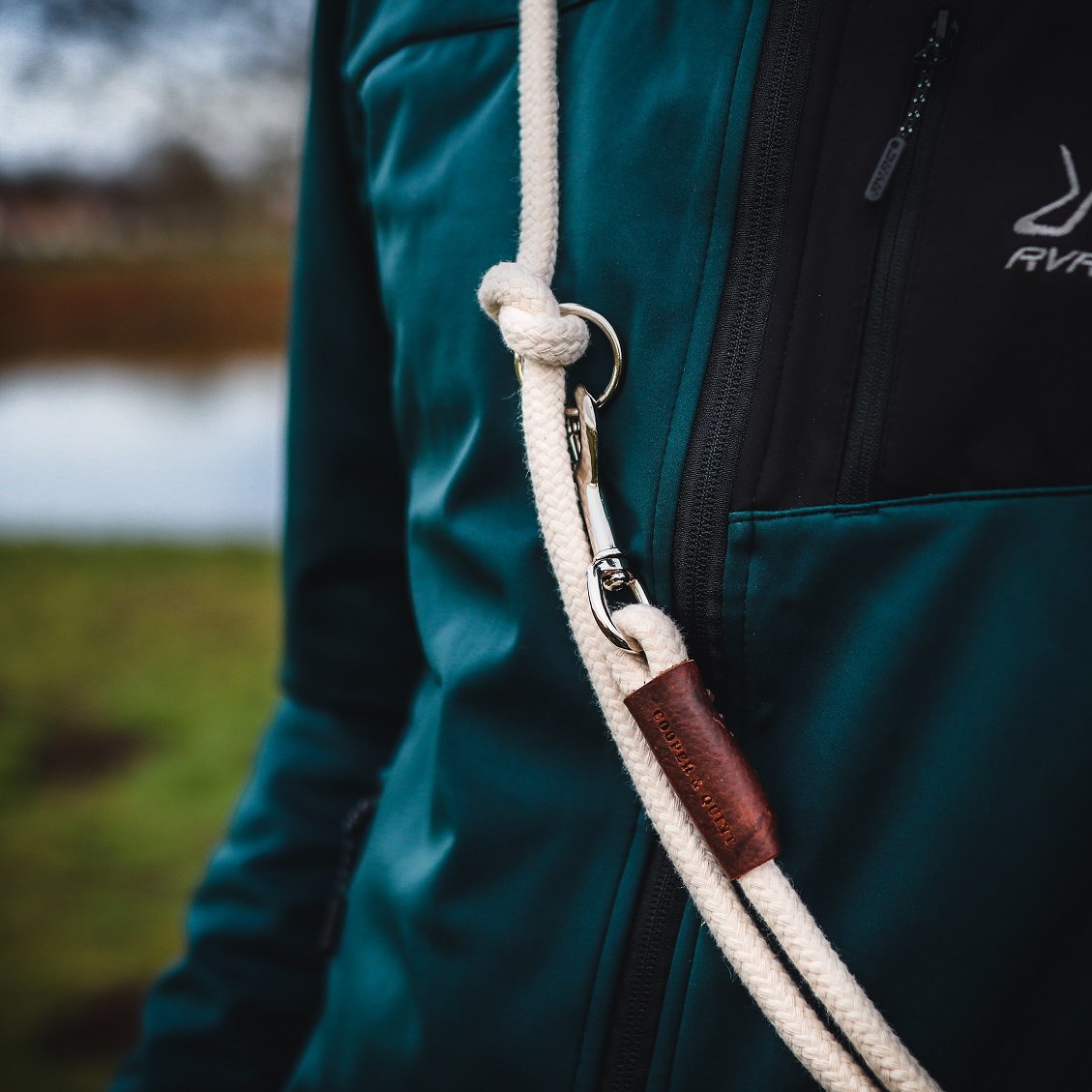 Cooper & Quint Just Cotton Verstellbare Hundeleine – Ecru