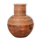 Rattanvase Kamari – Handgefertigte Dekovase für Trockenblumen
