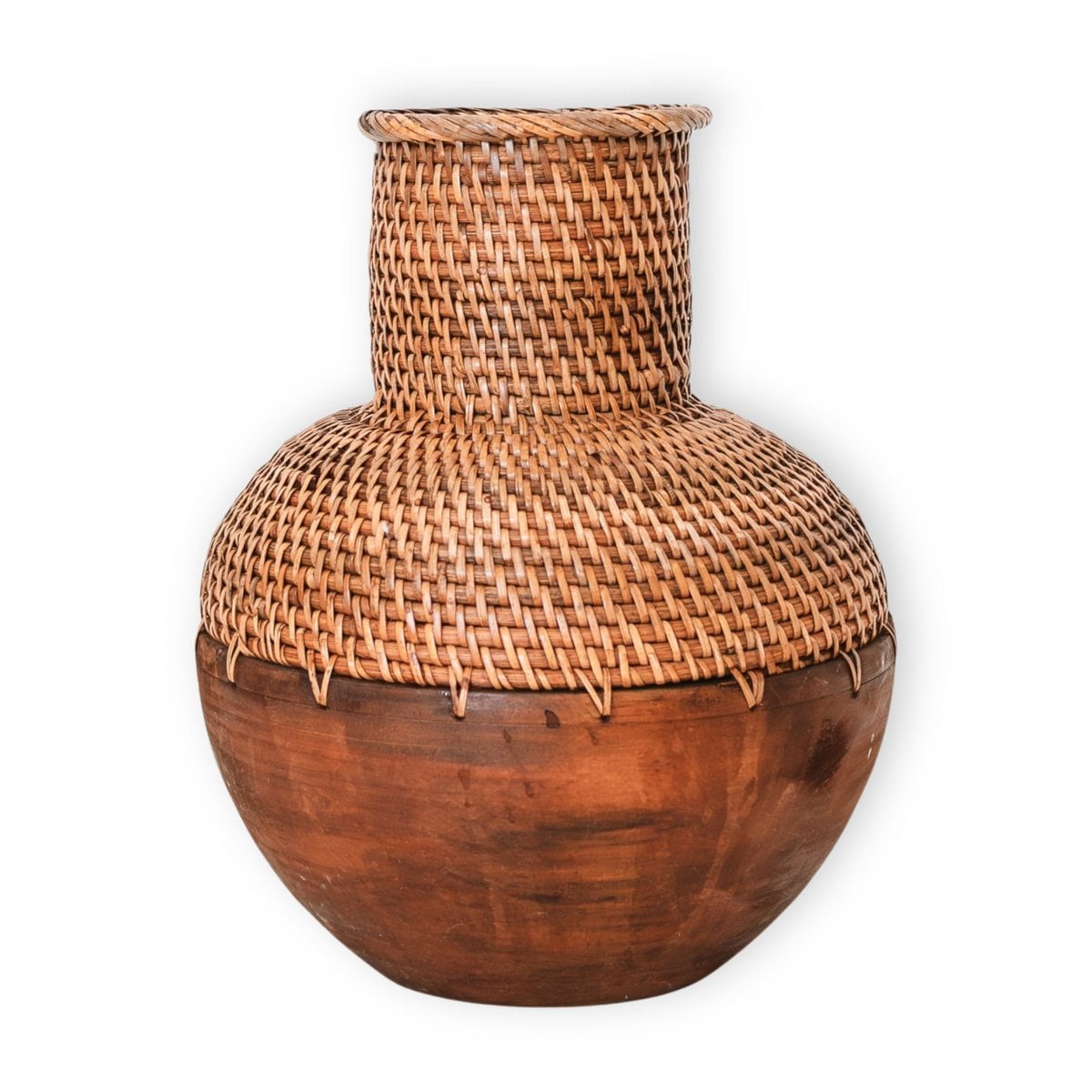 Rattanvase Kamari – Handgefertigte Dekovase für Trockenblumen