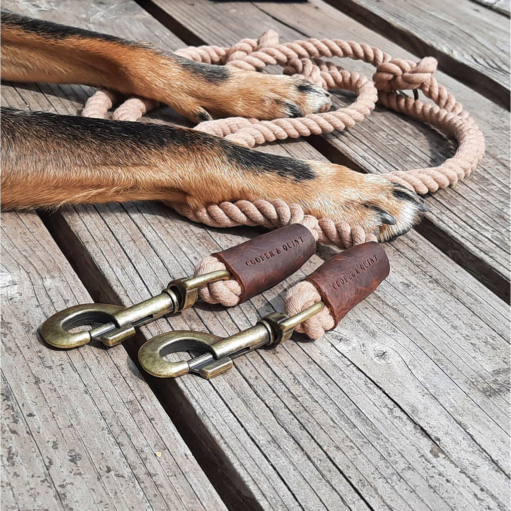 Cooper & Quint Twisted Cotton Verstellbare Hundeleine | Mokka