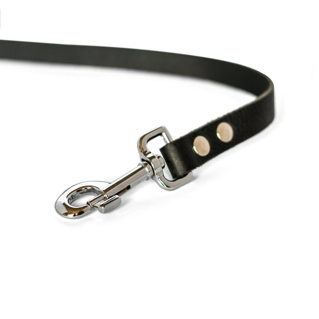 Cooper & Quint No Fuss Leren Hondenriem – Zwart