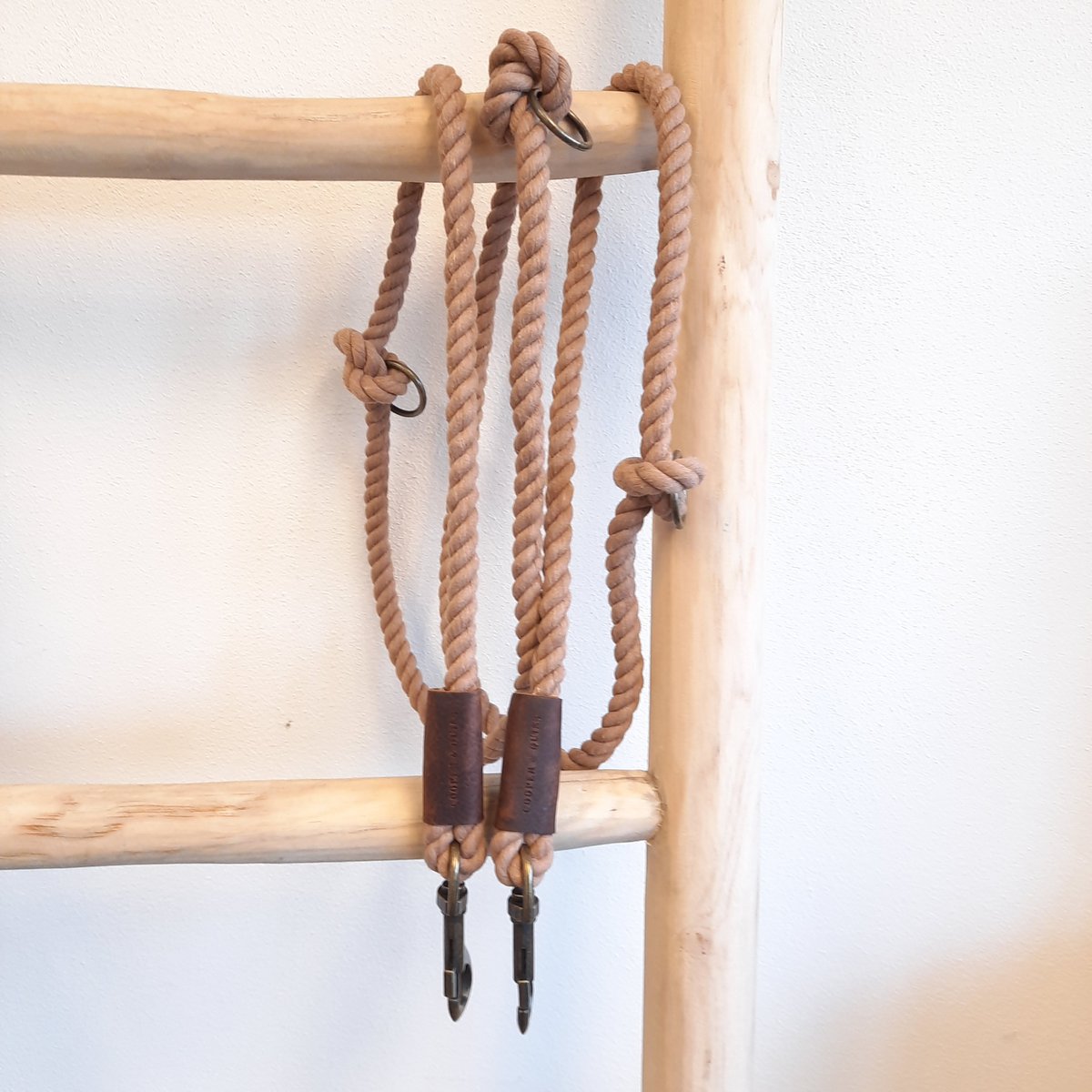 Cooper & Quint Twisted Cotton Verstellbare Hundeleine | Mokka