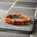 Cooper & Quint Twisted Braided Dog Collar – Camel