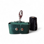 Cooper & Quint Poop Bag Dispenser - tanned leather - Green