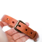 Cooper & Quint „No Fuss“ Lederhalsband für Hunde – Camel