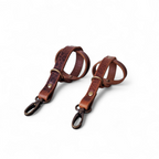 Cooper & Quint brown leather tennis ball holder