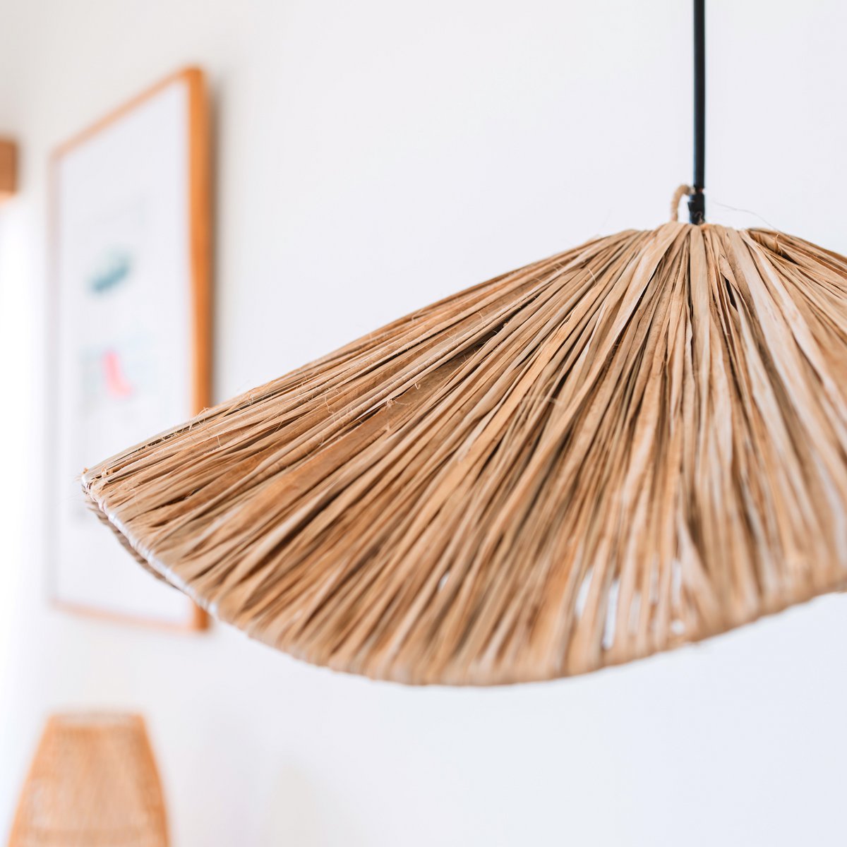 TAMPAH – Handgefertigter Raffia-Lampenschirm
