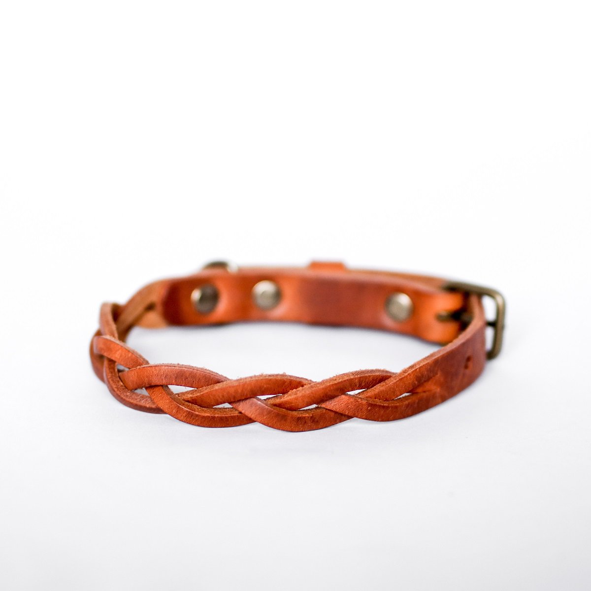 Cooper & Quint Gedrehte Geflochtene Hundehalskette – Camel