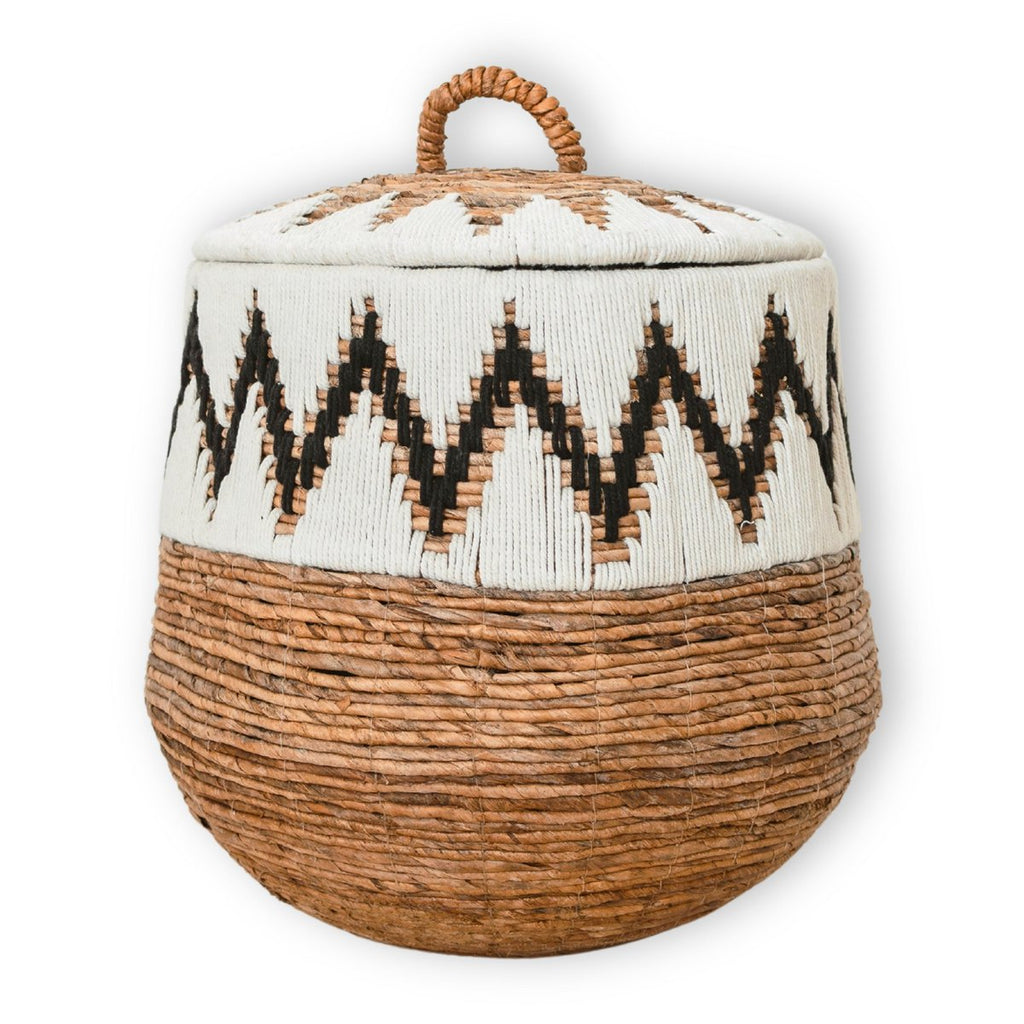 PALEM – Handmade laundry basket, storage basket with lid