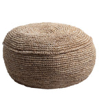 TELU – Handgefertigter Raffia-Pouf
