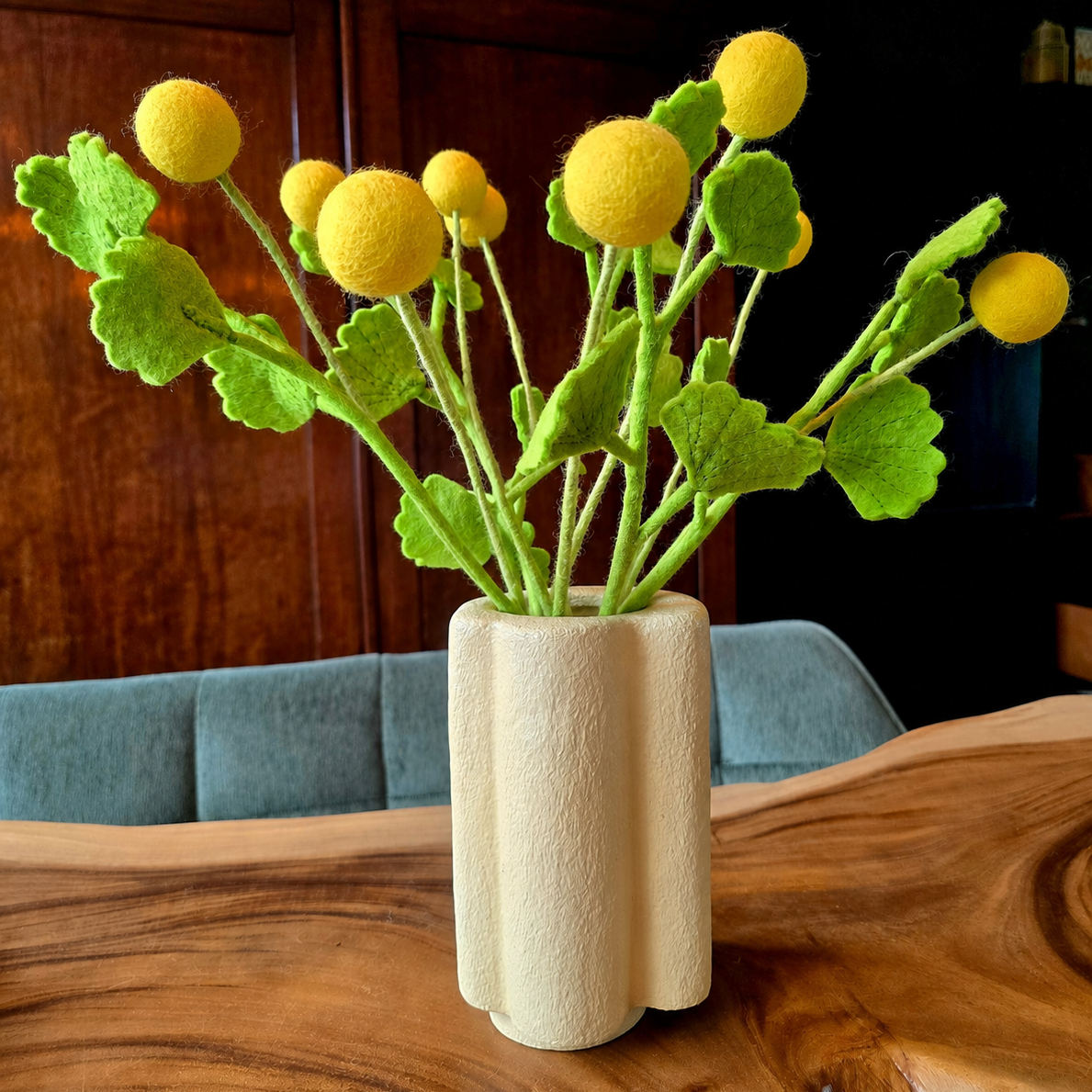 Vase Blume Pappmaché 21cm