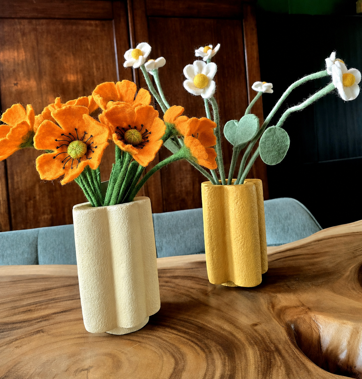 Daisy White – Handgemaakte vilten margriet