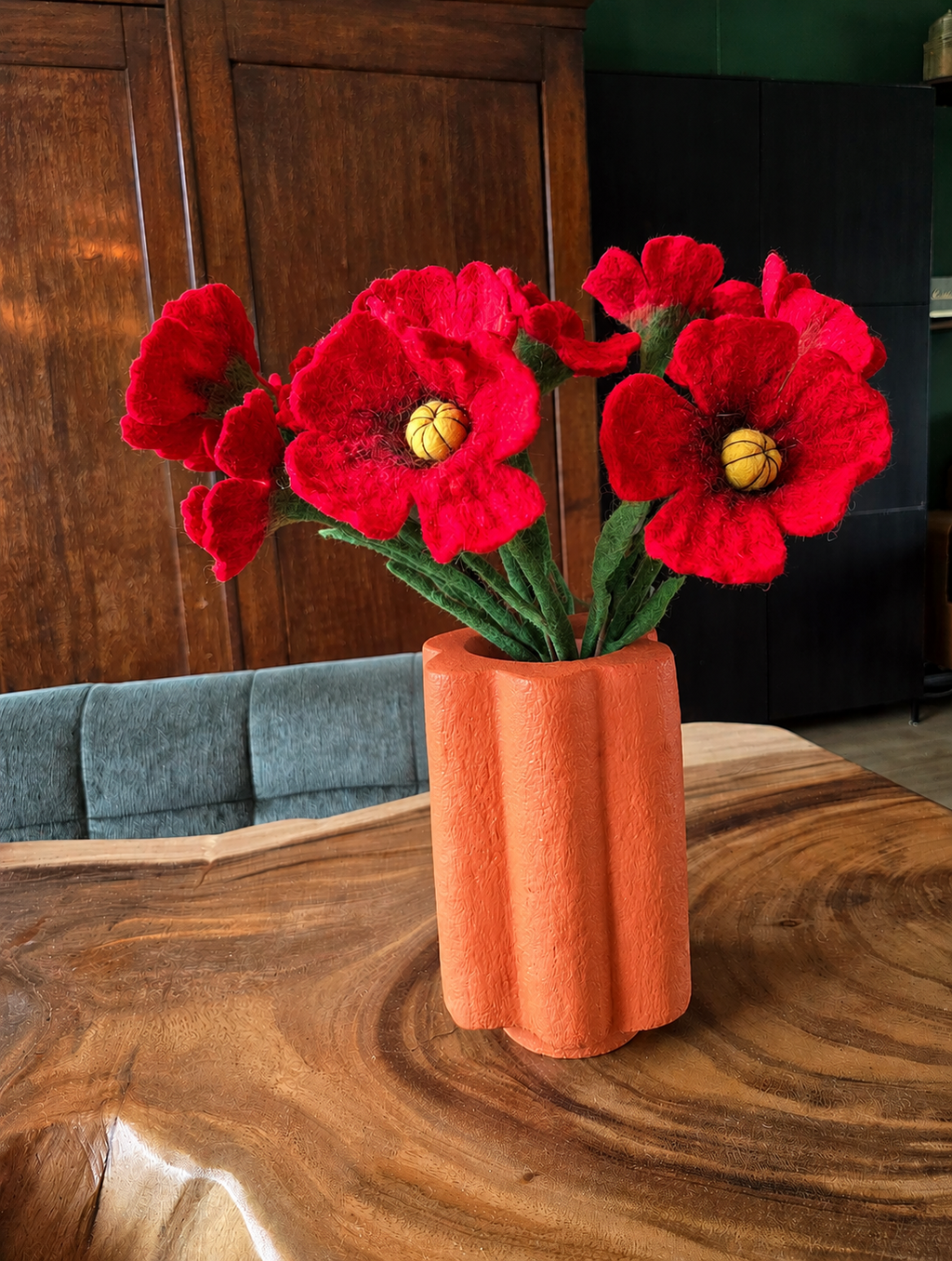 Mohnblume rot und orange