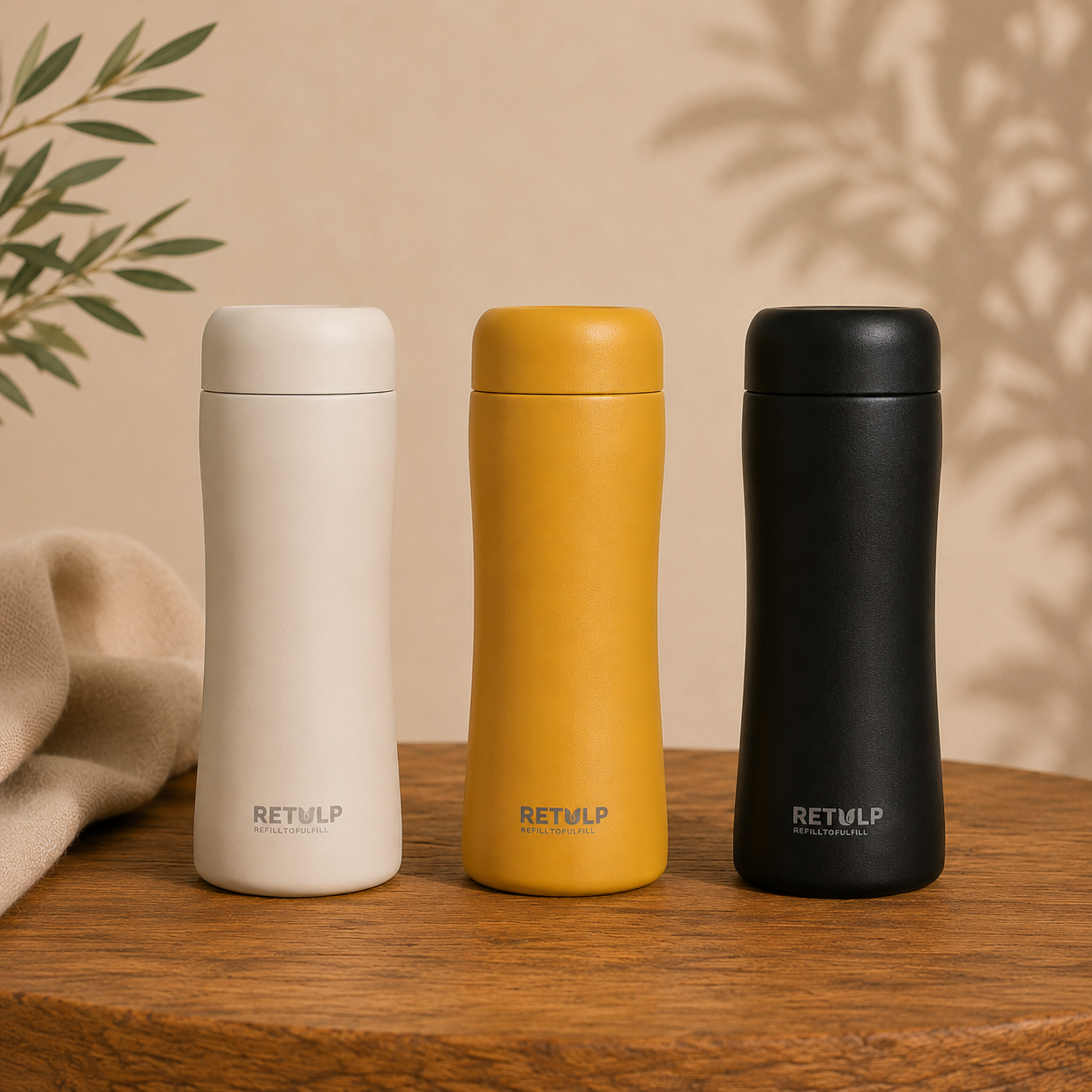 Retulp Tumbler thermosbeker 300 ml van roestvrij staal met theezeefje