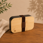 ECO Bambus Lunchboxhalter Schwarz