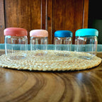 Set of 2 borosilicate glass food storage jars 180 ml