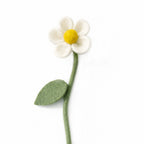 Daisy White handgemaakte witte vilten margriet van RWS wol
